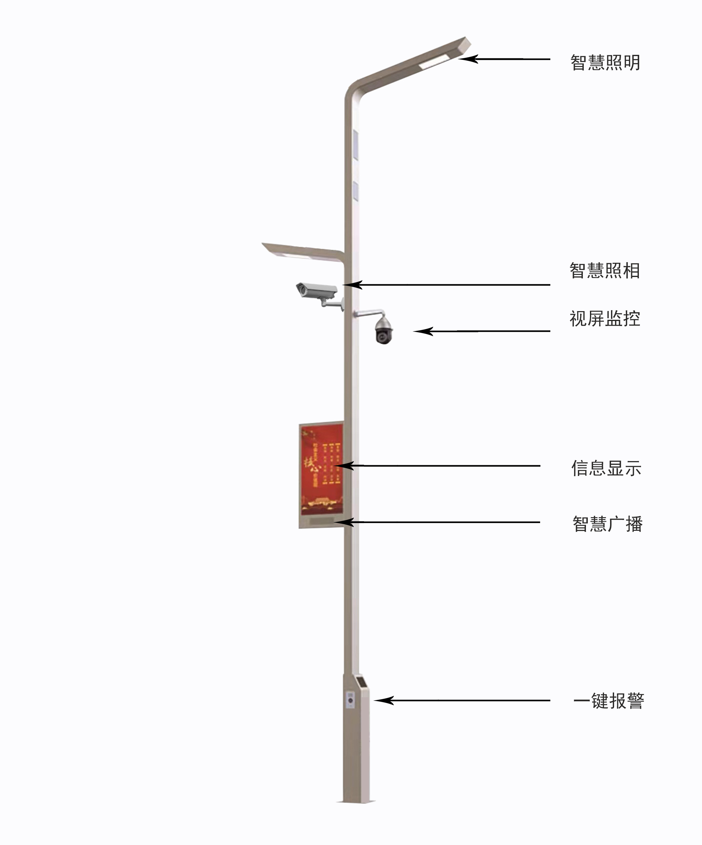 9米双臂智慧路灯灯杆